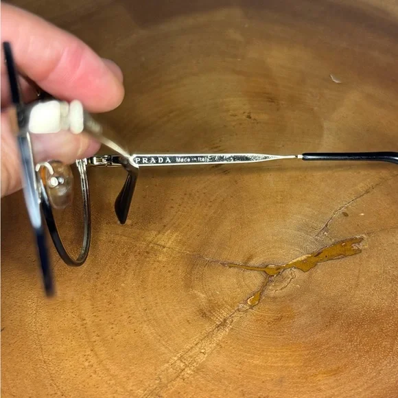 Prada Men's Glasses in Elegant Gold - Picture 2 of 5